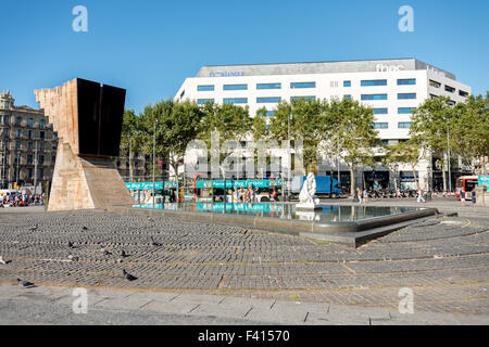 Monument à Macia Plaza Cataluna Banque D'Images