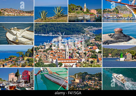 Île de Losinj destination collage Banque D'Images