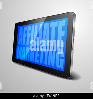 Tablet Affiliate Marketing Banque D'Images