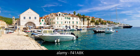 Ville de Hvar vue front de mer Banque D'Images