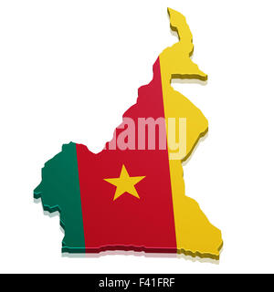 Carte : Cameroun Banque D'Images