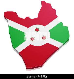 Carte Burundi Banque D'Images