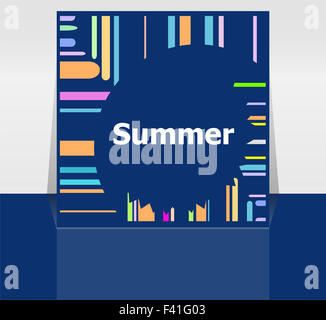 Hello summer poster. été l'arrière-plan. Poster Effets, cadre. Bonnes vacances, vacances carte carte. Profitez de votre été. Banque D'Images