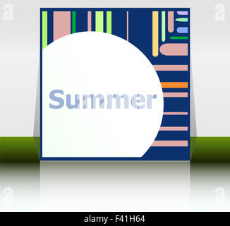 Hello summer poster. été l'arrière-plan. Poster Effets, cadre. Bonnes vacances, vacances carte carte. Profitez de votre été. Banque D'Images