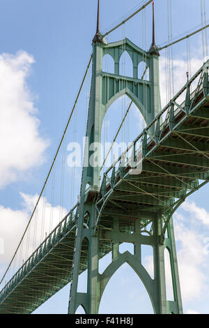 Saint John's Bridge Portland Oregon Banque D'Images