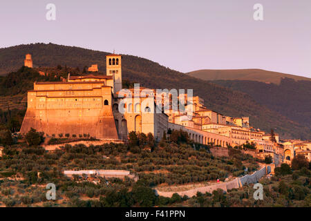 Basilique de San Francesco, UNESCO World Heritage site, assise, Province de Pérouse, Ombrie, Italie Banque D'Images