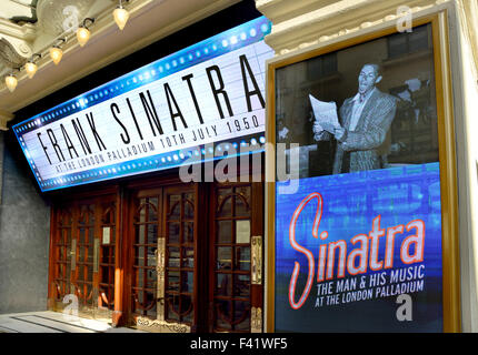 Londres, Angleterre, Royaume-Uni. 'Sinatra : l'homme et sa musique" au London Palladium (octobre 2015) Banque D'Images