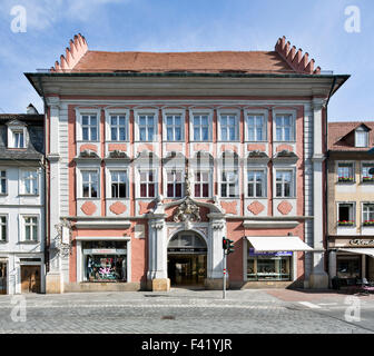 Haus zum Saal ou Wallenstein-Haus représentant, centre communautaire, Bamberg, Haute-Franconie, Bavière, Allemagne Banque D'Images