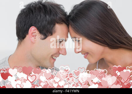 Image composite de couple face à face Banque D'Images