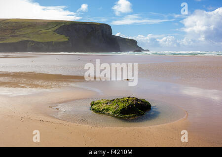 Plage de Mawgan Porth à Cornwall, UK Banque D'Images