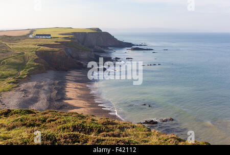 Northcott bouche, une plage éloignée près de Bude, à Cornwall, UK Banque D'Images