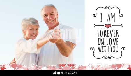 Image composite de cute couple Saint-Valentin Banque D'Images