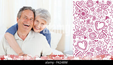 Image composite de cute couple Saint-Valentin Banque D'Images