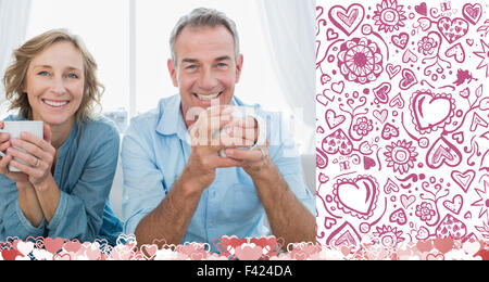 Image composite de cute couple Saint-Valentin Banque D'Images