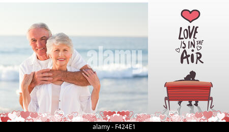 Image composite de cute couple Saint-Valentin Banque D'Images