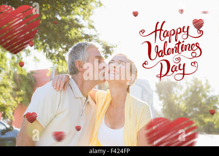 Image composite de cute couple Saint-Valentin Banque D'Images