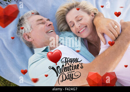 Image composite de cute couple Saint-Valentin Banque D'Images