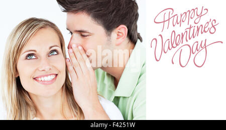 Image composite de cute couple Saint-Valentin Banque D'Images