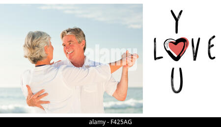 Image composite de cute couple Saint-Valentin Banque D'Images