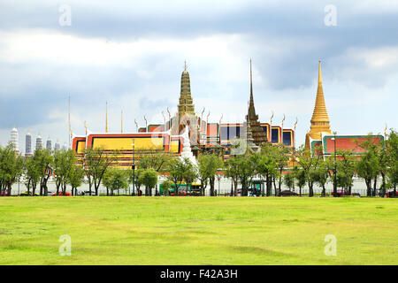 Wat Phra Kaew, Grand Palace, Bangkok, Thaïlande. Banque D'Images