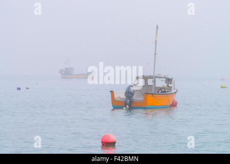 Misty Boat Banque D'Images