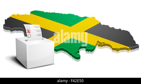 Ballotbox la Jamaïque Banque D'Images