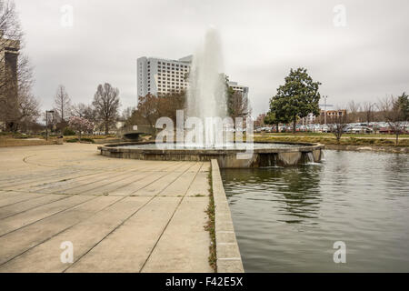 Temps couvert plus de charlotte nc skyline Banque D'Images