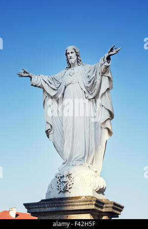 Statue de Jésus Christ dans Velehrad, en République tchèque. Thème religieux. Banque D'Images