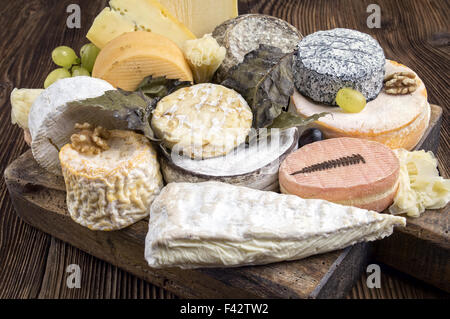 Plateau de fromages français Banque D'Images