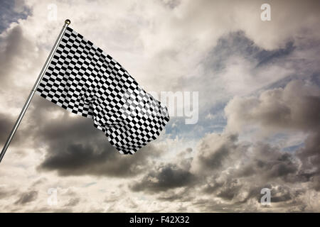 Image composite de drapeau à damier Banque D'Images