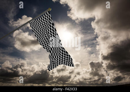 Image composite de drapeau à damier Banque D'Images
