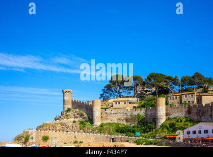 La forteresse de Vila Vella de Tossa de Mar Banque D'Images