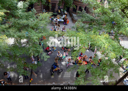 Block Party à Park Slope brooklyn new york Banque D'Images