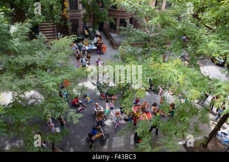 Block Party à Park Slope brooklyn new york Banque D'Images