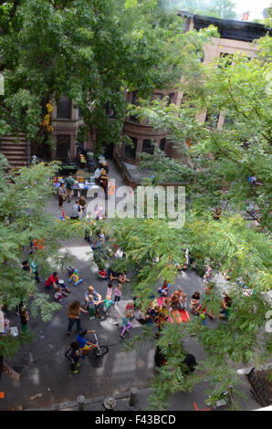 Block Party à Park Slope brooklyn new york Banque D'Images