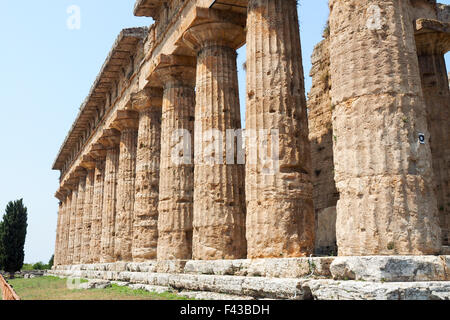 Le Temple d'Hera II, Paestum. Banque D'Images