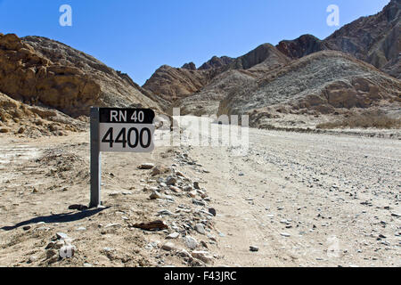 Une plaque de rue de la célèbre Ruta 40 dans le nord de l'Argentine Banque D'Images