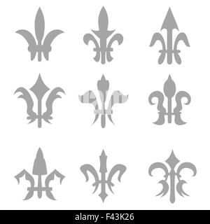 Fleur de lis set Banque D'Images