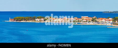 Puntamiika de Zadar peninsula panorama aérien Banque D'Images