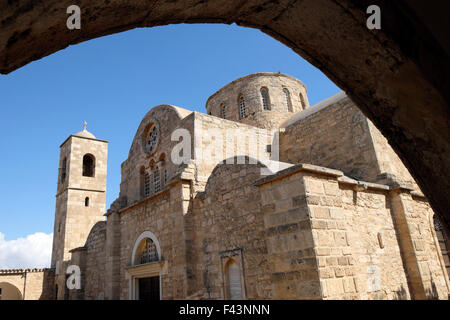 Vue sur l'extérieur du monastère de St. Barnabas et du musée archéologique de Salamis, au nord de Chypre KATHY DEWITT Banque D'Images