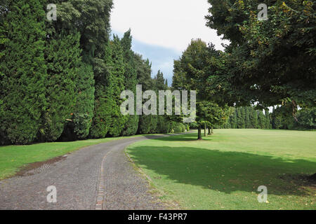 Une clairière dans un jardin Sigurta en Italie. Banque D'Images