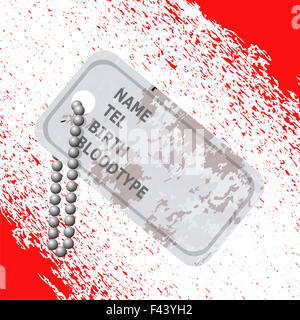 Dog Tag militaire Banque D'Images