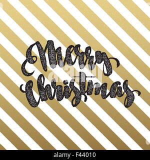 Joyeux Noël design lettrage scintillants Illustration de Vecteur