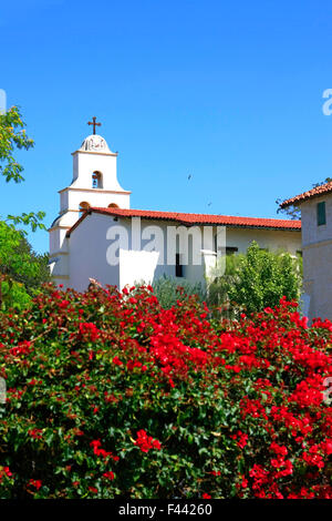 Mission de Santa Barbara en Californie. Fondée par Padre Fermin Lasuen dans 1786 Banque D'Images