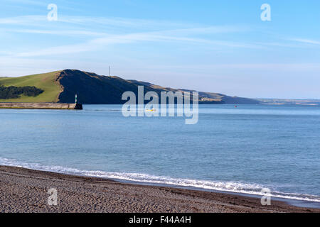 Station balnéaire d'Aberystwyth vue sur la baie de Cardigan Banque D'Images