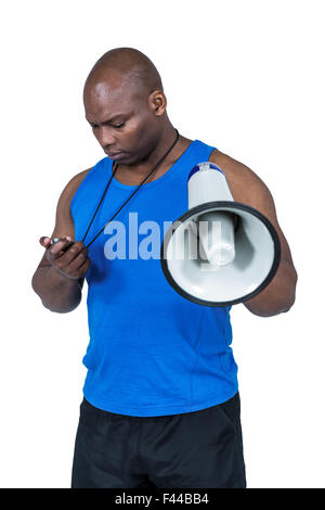 Mettre en place un contrôle formateur son chronomètre Banque D'Images