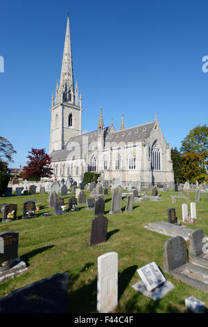 Église Saint Margarets, connu sous le nom de En Église, en Bodelwyddan, Clwyd, Nord du Pays de Galles. Banque D'Images