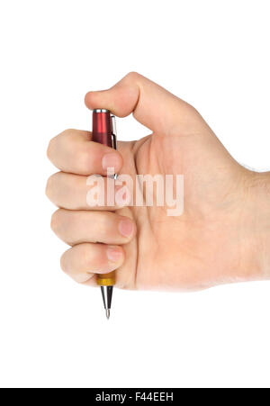 Stylo en main Banque D'Images