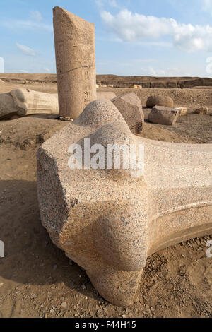 Le site de Tanis, San el-Hagar dans le nord-est du Delta du Nil Egypte Banque D'Images