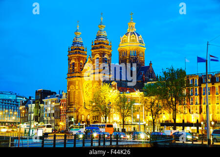 La Basilique de Saint Nicolas à Amsterdam Banque D'Images